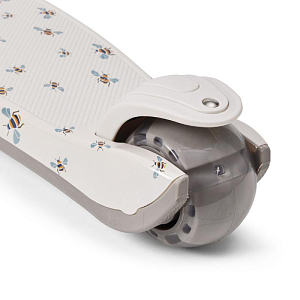 Самокат со светящимися колесами Vanilla Copenhagen "Honeybee", серый, маленький